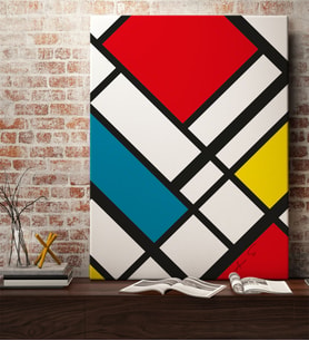 BK Gift Kişiye Özel Mondrian Kanvas Tablo (50x70cm.) 3