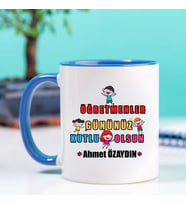 Öğretmenler Günü Hediyesi Kupa Bardak (Mavi)