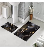 Banyo Halısı Ikili Klozet Takımı Kaymaz Tabanlı (60 xm x 100 cm + 40 cm x 60 cm) 
