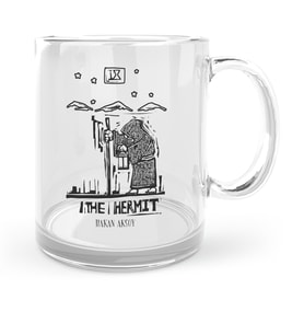 BK Gift Kişiye Özel Tarot The Hermit Gizemli Adam Cam Kupa Bardak