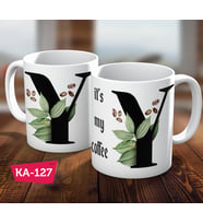Y Harf Baskılı Hediyelik Kahve Kupa Bardak