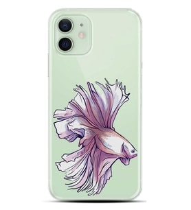 Kılıfland Apple iPhone 12 Mini Kılıf Silikon Resimli Kapak Betta Fish Stok 144