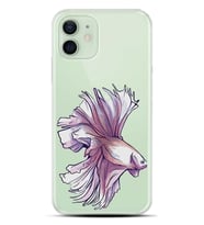 Kılıfland Apple iPhone 12 Mini Kılıf Silikon Resimli Kapak Betta Fish Stok 144