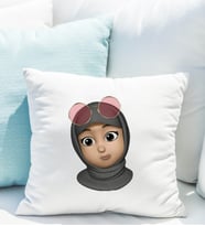 Emoji Kız Tesettürlü Stiker Yastığı