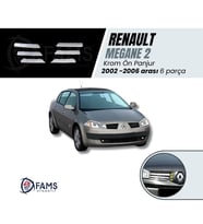 Renault Megane 2 Krom Ön Panjur 6 prç. 2002-2006 Arası P. Çelik