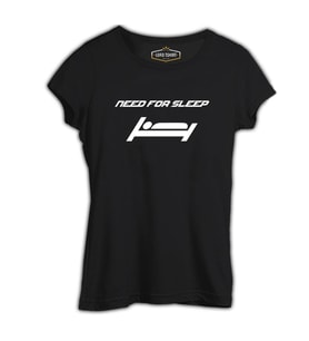 Need for Sleep Siyah Kadın Tshirt