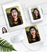 BK Gift Kişiye Özel Hemşire Karikatürlü Defter Kalem Kupa Mouse Pad Seti-1 (Model 1)