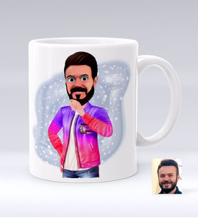 BK Gift Kişiye Özel Erkek Animasyon Karikatürlü Beyaz Kupa Bardak-36