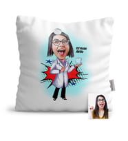 BK Gift Kişiye Özel Diş Hekimi Karikatür  Yastık  3