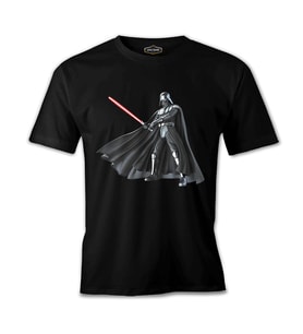 Star Wars - Darth Vader Lightsaber Siyah Erkek Tshirt