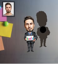 Kişiye Özel İş Adamı Karikatürlü Ahşap Magnet Bay-14