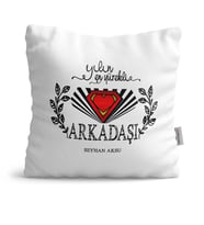 BK Gift Kişiye Özel Yılın En Yürekli Arkadaşı  Yastık