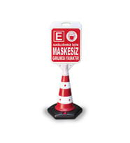 Maskesiz Girmek Yasaktır Sosyal Mesafe  Uyarı Dubası