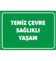 MIGNATIS - Temiz Çevre Sağlıklı Yaşam Levhası - Sac Malzeme 35x50cm