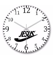 Jesus Christ Duvar Saati Bombeli    Gercek Cam