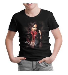 Vampire Diaries Siyah Çocuk Tshirt