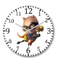Teemo Duvar Saati Bombeli Gercek Cam