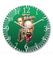 Breaking Bad Say My Name Duvar Saati Bombeli Gercek Cam