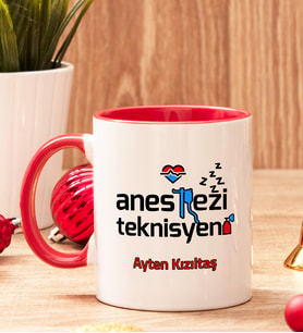 Anestezi Teknisyenine Hediye Renkli Kupa Bardak