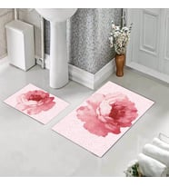 Banyo Halısı Ikili Klozet Takımı Kaymaz Tabanlı (60 xm x 100 cm + 40 cm x 60 cm) 