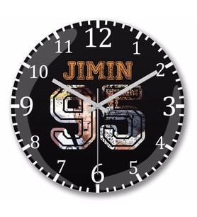 Bts Jimin   Duvar Saati Bombeli Gercek Cam