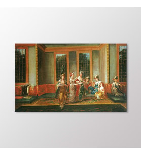 Arty Tablo Kahve İçen Kadınlar Tablo (Karışık)