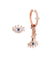 Söğütlü Silver Gümüş rose lareyn şans küpe