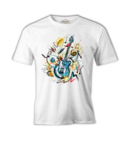 Gitar - Kandinsky Beyaz Erkek Tshirt