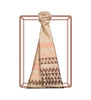 İpekevi Osmanlı Beji Zig Zag Desenli İpek Şal