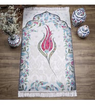 Hediyelik İnce Pamuk Seccade Fuşya - Lale 70x117 cm - 370 gr (Turkuaz)