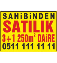 Sahibinden Satılık 3+1 250m2 Daire Afişi