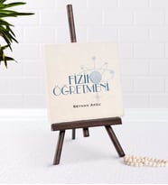 BK Gift Kişiye Özel Fizik Öğretmeni Şovaleli Doğal Taş-1 (Beyaz)