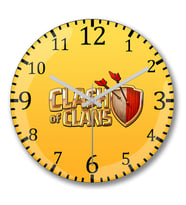 Clash of Clans 2 Duvar Saati Bombeli Gercek Cam