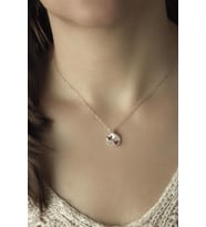 Sedef Barok Beyaz  İnci Yusufçuk Kolye - Rose