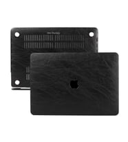 MacBook Pro Kılıf HardCase A1706 A1708 1989 A2159 2016/2019 Uyumlu Kılıf Leat (Siyah)