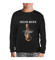 Hakuna Matata - Aslan Kral Siyah Çocuk Sweatshirt