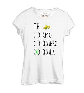 Te Quila Beyaz Kadın Tshirt