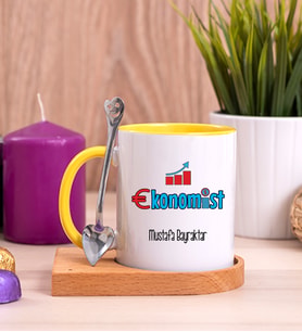 Ekonomist Ahşap Altlıklı Sarı Kupa Bardak