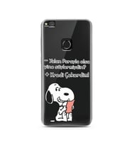 Snoopy Tasarımlı Süper Şeffaf Silikon Telefon Kılıfı Huawei P9 Lite 2017 
