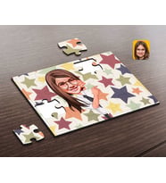 BK Gift Kişiye Özel Kız Çocuk Karikatürlü Ahşap Puzzle-1