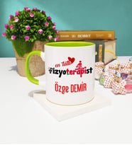 Mesajlı Fizyoterapist Kupa Bardak Yeşil