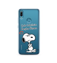 Snoopy Tasarımlı Süper Şeffaf Silikon Telefon Kılıfı Huawei Y6 (Prime) 2019