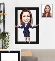Kişiye Özel Öğretmen Karikatürlü 3D Ahşap Tablo 30x47 Bayan-4