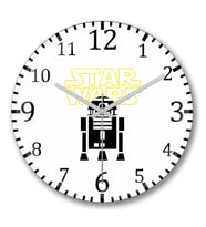 Star Wars R2D2 Duvar Saati Bombeli Gercek Cam