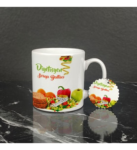 Diyetisyene Hediye Kupa Bardak ve Anahtarlık Set 002