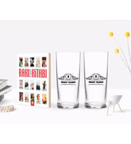 BK Gift Kişiye Özel Renkli Baskılı İsimli İkili Rakı Bardağı ve Rakı Cep Kitabı Hediye Seti-33 (Model 1)