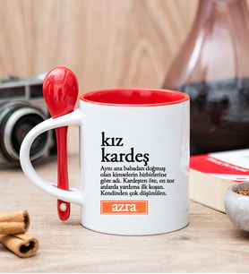 Kız Kardeş Kelime Anlamı Beyaz Kupa Bardak