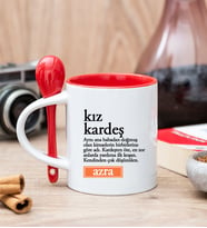 Kız Kardeş Kelime Anlamı Beyaz Kupa Bardak