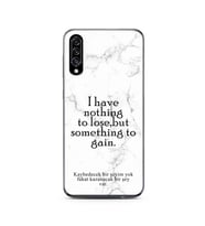 Samsung A30s Beyaz Mermer Söz Tasarımlı Telefon Kılıfı