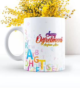 BK Gift Kişiye Özel Öğretmenler Günü Temalı Beyaz Kupa Bardak - 1